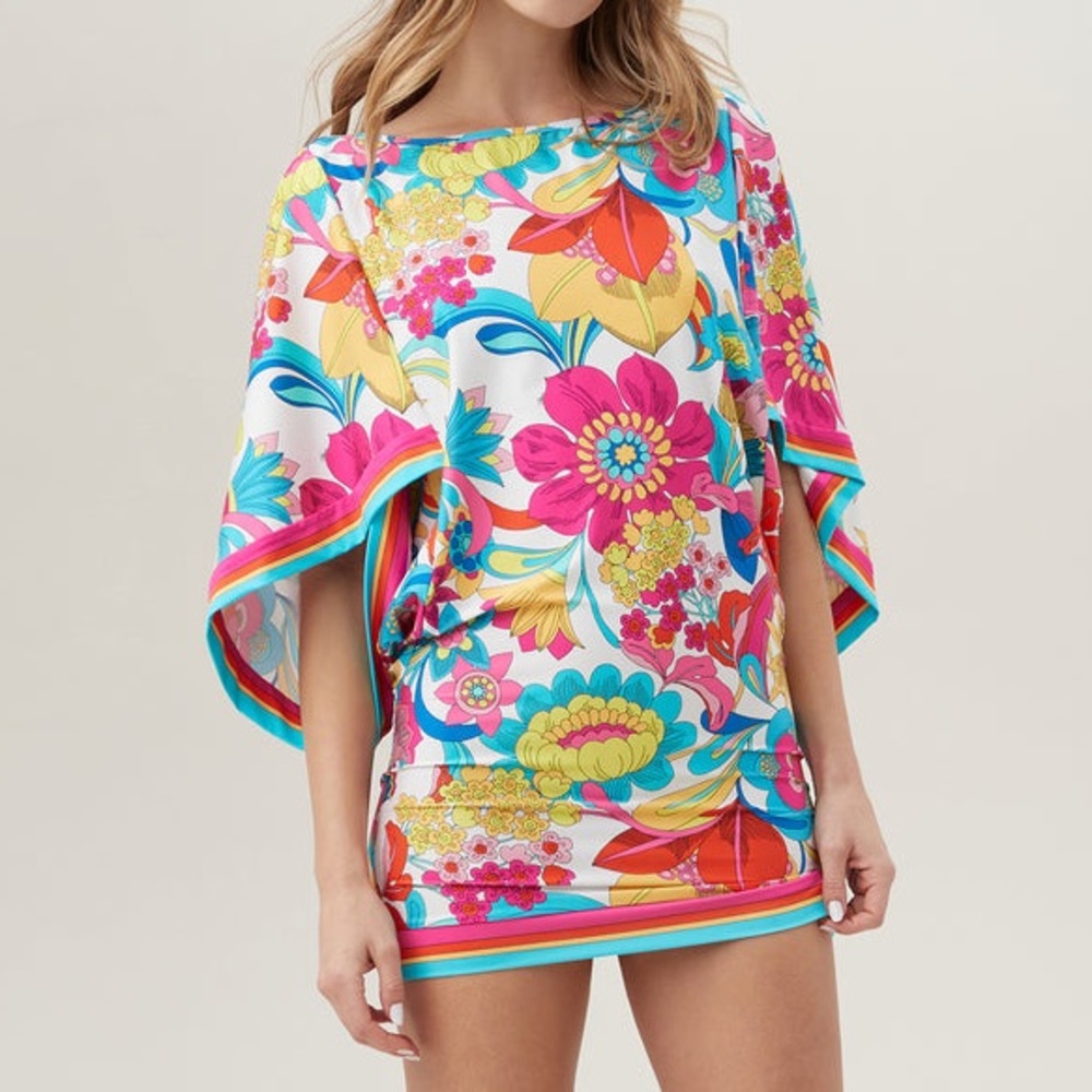 🌴🌺🌴 Trina Turk Fontaine Swim Cover up Tunic Dress Size M and XL 🌴🌺🌴